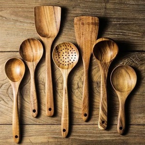 Cuchara de Madera Ecológica y Duradera, Juego de Utensilios de Cocina Únicos y Novedosos para el Uso Diario en el Hogar, Juego de Utensilios de Madera Maciza Hechos a Mano - Product Image 5