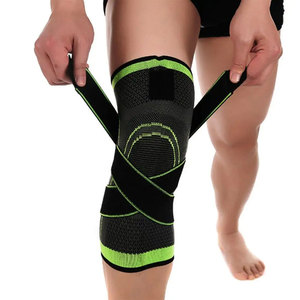 Genouillères réglables pour perfectionnistes, respirantes, en polyester, unisexes, protection multi-sports, noir/vert - Product Image 3