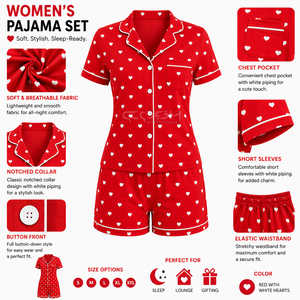 Ensemble de pyjama 2 pièces sublimé Cosh International Sisterhood Sorority avec short, vêtements d'intérieur décontractés pour l'hiver - Product Image 6