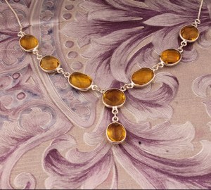 Pendentif en argent sterling avec quartz jaune, bijoux en pierres précieuses faits à la main, collier en cristal naturel, cadeau de mode pour femmes - Product Image 6