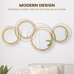 Arte Murale Moderna in Metallo Dorato - Sculture da Appendere per Soggiorno, Camera da Letto, Sala da Pranzo - Decorazione per Arredamento Soggiorno - Product Image 4