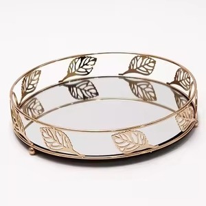 Ramadan for Dinner Plate Dessert <b>Tray</b> Serving Plate Metal Food Serving <b>Tray</b> Gold Eid <b>Snack</b> <b>Trays</b> - Product Image 1