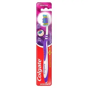 Paquete de 12 cepillos de dientes COLGATE ZIGZAG MEDIUM, 6 unidades - Product Image 1