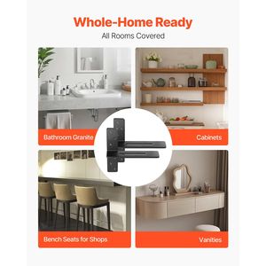 2 staffe per scaffali a T in acciaio solido, resistenti, con capacità di carico di 200 libbre/90 kg, connettori per supporti per scaffali - Product Image 3