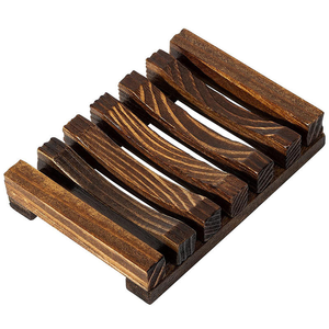 Porte-savon en bois artisanal pour salle de bain, avec drainage pour garder votre savon au sec et éviter les désordres - Product Image 3