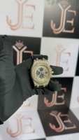 Montre de luxe pour homme en moissanite 48,25 carats, mouvement Ronda, acier inoxydable 316L, affichage numérique, verre, étanche 10 bars