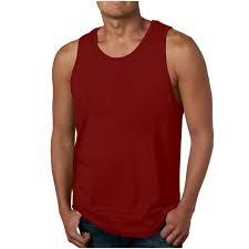 STELLAR Débardeur Homme Couleur Unie Col Rond Logo Avant Options Multi-Positions Sans Coutures Respirant 100% Coton Décontracté - Product Image 2