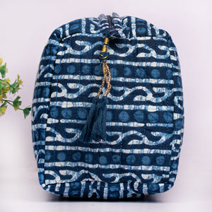 Sacs à maquillage réutilisables imprimés de style géométrique écologiques, pochette multifonctionnelle, organisateur de cosmétiques durable - Product Image 4