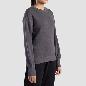 Venta al por mayor de sudaderas extragrandes lisas de alta calidad, unisex, 100% algodón, con logotipo personalizado, para mujer. - Product Image 4