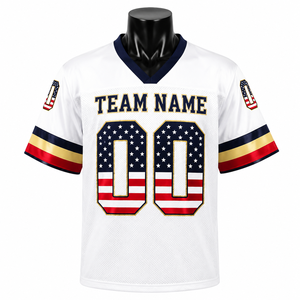 Uniforme de Fútbol Americano Personalizado al por Mayor, Jersey de Fútbol Sublimado con Tela de Malla de Poliéster - Product Image 2