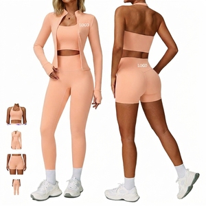 Conjunto Deportivo al por Mayor, Leggings, Chaqueta de Gimnasio, 3 Piezas, Ropa Deportiva, Chándal para Mujer, Conjunto de Yoga, Ropa para Mujer Personalizada - Product Image 5