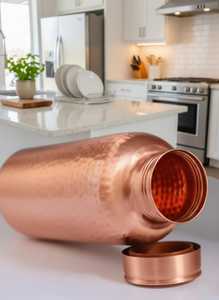 Hammered Pure Copper Water <b>Bottle</b> Ayurvedic Copper Drinking <b>Bottles</b> Leakproof Reusable Copper <b>Flask</b> Food Grade Copper <b>Bottle</b> - Product Image 5