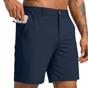 Shorts de golf pour hommes, coupe basique, pour uniforme d'équipe et tenue de match de club de golf, pour une tenue de jeu unie et simple - Product Image 1