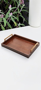 Plateau de service en bois artisanal Unicorn Handicrafts, durable, facile à nettoyer, finition naturelle, adapté aux aliments, pour la restauration, les restaurants, la maison et la cuisine - Product Image 2