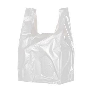 0.65 bianco Mil sacchetti di plastica t-shirt con manici 11.5X6.5X21 pollici pacchetto 1000 sacchetti della spesa a prova di strappo per le piccole imprese - Product Image 1