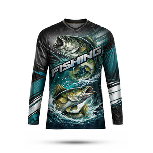 Sublimation, design personnalisé, protection UV, antibactérien, hiver, 100% polyester, manches longues, respirant, haute qualité, confortable - Product Image 2