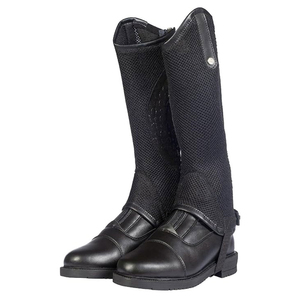 OEM Custom Leather <b>Half</b> <b>Chaps</b> Top Grain Cowhide Equestrian Riding Gaiters Soft Horse Riding Equipment LHC-0040 - Product Image 5