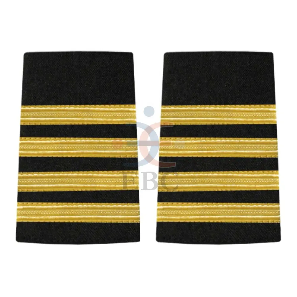 Oem Co-Piloot Epaulette Groothandel Boordwerktuigkundige Of Tweede Officier Ranking Strepen En Vliegtuiguniform Insignes Vleugel Patch Badge