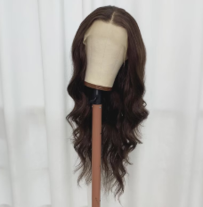 Peluca frontal de encaje HD marrón chocolate oscuro, rizada suelta y profunda, pre-arrancada, sin pegamento, de encaje completo - Product Image 2