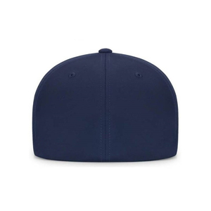 Gorra de malla snapback de 6 paneles con bloques de color en contraste, rojo y azul marino, unisex, estilo urbano, casual, transpirable, para primavera y verano - Product Image 2