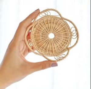 <b>plates</b> wicker rattan wholesale <b>set</b> handicrafts wooden bamboo round coasters woven handmade products - Product Image 4