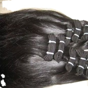ผมต่อแบบเรมี่ยาว20นิ้วผมบริสุทธิ์แบบอินเดียผมลอนตรงยาวสองชั้น - Product Image 2