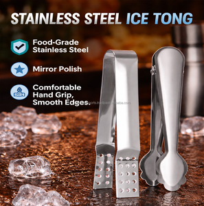 Pinces à glace en acier inoxydable, accessoires de bar haut de gamme, design élégant pour la maison, le bar, l'hôtel, les fêtes - Product Image 6