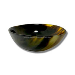 WONDER OVERSEAS Ecológico 5x2 pulgadas Ensaladeras de frutas Cuencos Cuerno Cuenco para servir Acabado natural pulido Decoración interior del hogar de colores - Product Image 4