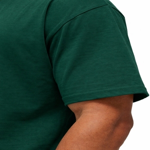 Camiseta de Hombre Oversize Lisa de Manga Corta de Algodón Casual de Corte Holgado con Cuello Redondo de Color Sólido de Tela Suave Moderna y Elegante para Hombre - Product Image 5