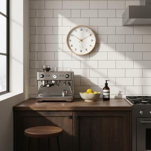 <b>Silent</b> Nordic Solid Wood Wall <b>Clock</b>, Minimalist Modern Scandinavian <b>Clock</b>, Non Ticking Wooden Wall Decor, Living Room Bedroom Ki - Product Image 5