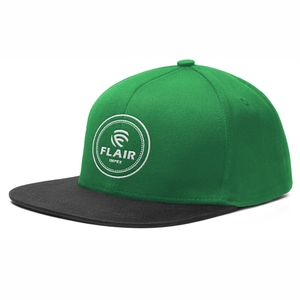 Gorra Snapback Personalizada de 6 Paneles en Dos Tonos – Gorra Urbana Premium Verde y Negra con Visera Plana al por Mayor OEM - Product Image 3