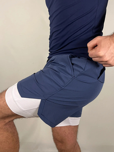 Pantalones Cortos Deportivos 2 en 1 para Hombre, Marca Ibex, Personalizados al por Mayor, de Alta Calidad, Compresivos, para Gimnasio, Running y Fitness - Product Image 4