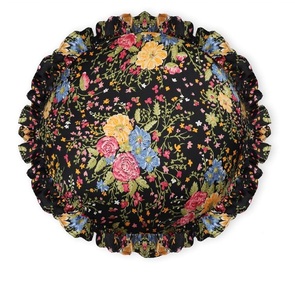 Premium Satin <b>Round</b> <b>Cushion</b> Covers with Frills Soft Decorative <b>Cushion</b> for Sofa and Bed Decor Available for Sale Low MOQ - Product Image 1