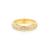 Bague de mariage unisexe en or 14K 18K, entièrement pavée de diamants de laboratoire taille eternity, micro-pavé, empilable, 0,75 ct, clarté VS+, plaqué rhodium