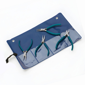 New Arrival Jewelers Pliers Set 4 Piece Jewelry Making Tools Slim line Plier Chain Nose Flat Nose Round Nose <b>Side</b> <b>Cutter</b> 115MM - Product Image 1
