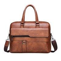 Sac à main pour ordinateur portable en cuir véritable vintage pour homme, sac messager avec bandoulière pour le bureau, les affaires et les voyages