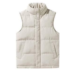 Gilets de randonnée chauds pour hommes Gilet léger matelassé Gilet d'hiver à fermeture éclair Vestes sans manches à col montant Vêtements d'extérieur OEM - Product Image 6