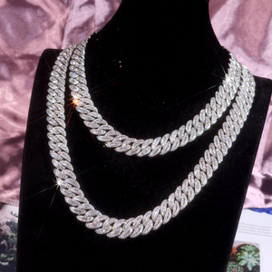 Lab Grown Diamond Cuban Link <b>Chain</b> Hip Hop Necklace <b>Iced</b> <b>Out</b> Statement <b>Chain</b> Luxury Unisex Jewelry Gift Fashion Accessory - Product Image 1