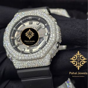นาฬิกา Pahal Jewels Luxury Moissanite ตัวเรือนสแตนเลสสตีล ระบบควอตซ์ Miyota หน้าปัด 42 มม. กระจกแซฟไฟร์ หนา 10 มม. ตัวเลขโรมัน - Product Image 4