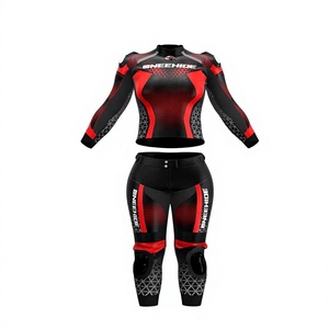 Traje de Motociclismo para Mujer, Homologado CE Nivel 2, Armadura de Cuero Vacuno/Canguro, Mono de 1 Pieza para Pista - Product Image 1