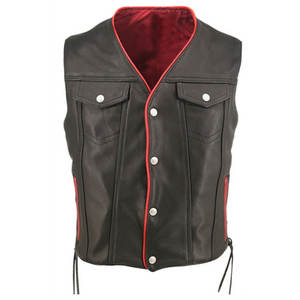 Gilet de motard en cuir décontracté d'hiver de haute qualité, style rock/métal lourd, séchage rapide, vente en gros OEM du Pakistan - Product Image 3
