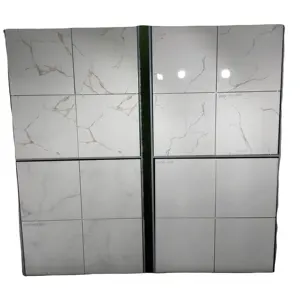 Carreaux émaillés polis unis haut de gamme très clairs 60x60 cm carreaux de porcelaine pour salle de bain et cuisine modernes