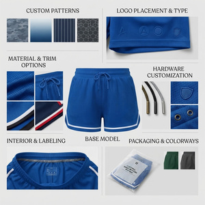 Shorts de basketball personnalisés à impression par sublimation intégrale, confortables en tissu Oxford, pour hommes, style sport et streetwear - Product Image 6