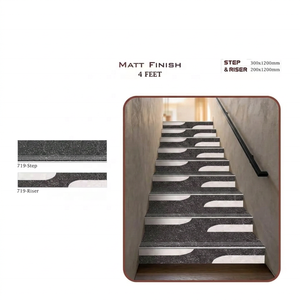 Carreaux surélevés en porcelaine vitrifiée émaillée de qualité supérieure 120x30cm 120x20cm 11mm Carrelage de sol en céramique anti-dérapant pour escaliers - Product Image 4