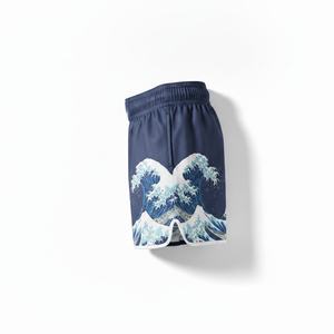 Shorts d'arts martiaux de qualité supérieure avec impression personnalisée à motif ondulé, séchage rapide, coupe classique, design imprimé par sublimation, taille adulte - Product Image 5