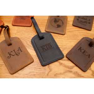 ป้ายแท็กกระเป๋าเดินทางหนังแท้ ป้ายชื่อกระเป๋าเดินทางแบบนูนลายตามสั่ง ป้ายปิดข้อมูลส่วนตัวสำหรับกระเป๋าเดินทาง ป้ายติดกระเป๋าเดินทาง ขายส่ง ชุด LMP-0173 - Product Image 3