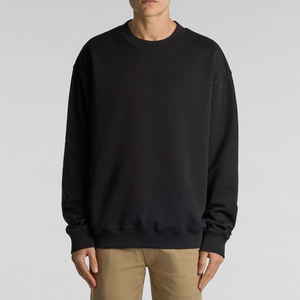 เสื้อสเวตเชิ้ตคอกลมโอเวอร์ไซส์ผ้าฟลีซปักลายโลโก้แบบกำหนดเอง ผ้าฝ้ายเนื้อนุ่ม สไตล์สตรีทแวร์ สำหรับผู้ชาย - Product Image 6