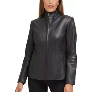 Chaqueta de piel de oveja de alta calidad para hombre y mujer, diseño moderno, profesional, con bordado, cierre de cremallera, impermeable y resistente al viento, nueva. - Product Image 2