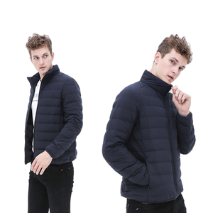 เสื้อแจ็คเก็ตดาวน์บุขนเป็ดสำหรับผู้ชาย สีพื้น สำหรับฤดูหนาว - Product Image 4