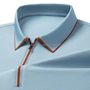 Men's Silk Zipper Polo <b>Shirt</b> Short Sleeve Mulberry T-<b>Shirt</b> Metal Zipper, Stand Collar Luxury Casual <b>Summer</b> Top Cotton&<b>Linen</b> Tee - Product Image 6